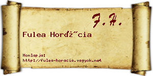 Fulea Horácia névjegykártya